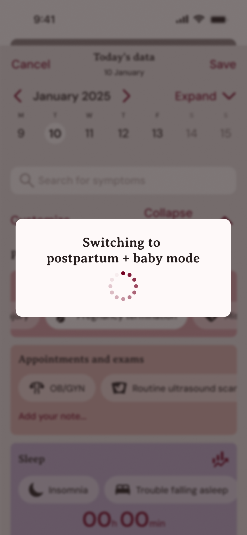 temple switching flow screen design