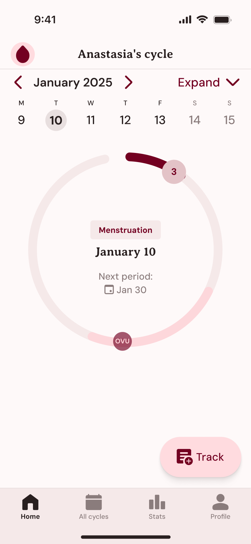 menstruation pre-user testing